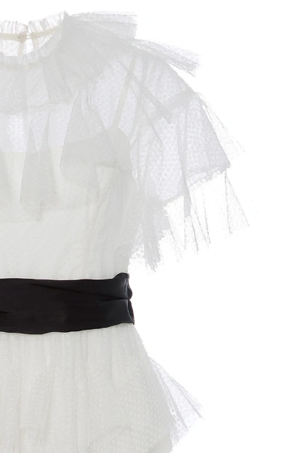 Shop Needle & Thread Scallop Tulle Midi Dress In White