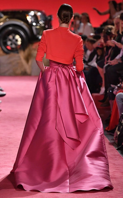 Shop Brandon Maxwell Tie-back Ball Skirt In Pink