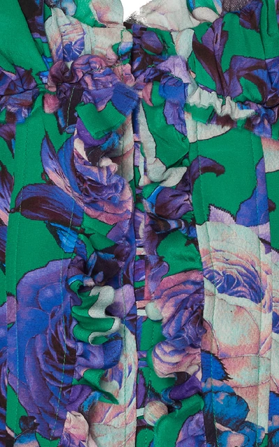 Shop Giuseppe Di Morabito Printed Silk Bustier In Floral