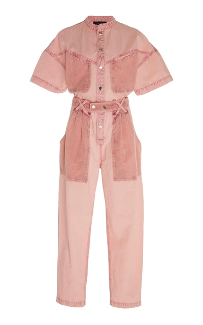 Shop Isabel Marant Tundra Denim Jumpsuit In Pink