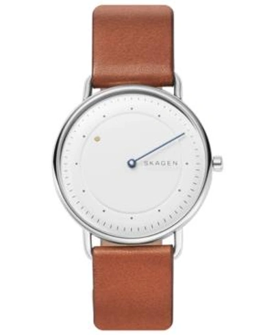 Shop Skagen Men's Horisont Brown Leather Strap Watch 40mm, A Special Edition