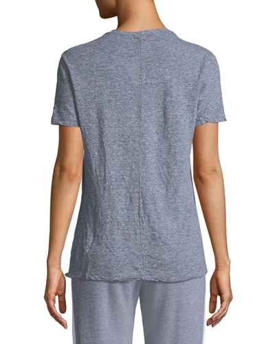 Shop Monrow V-neck Short-sleeve Jersey Tee In Gray