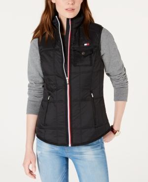 tommy hilfiger sport quilted hooded jacket