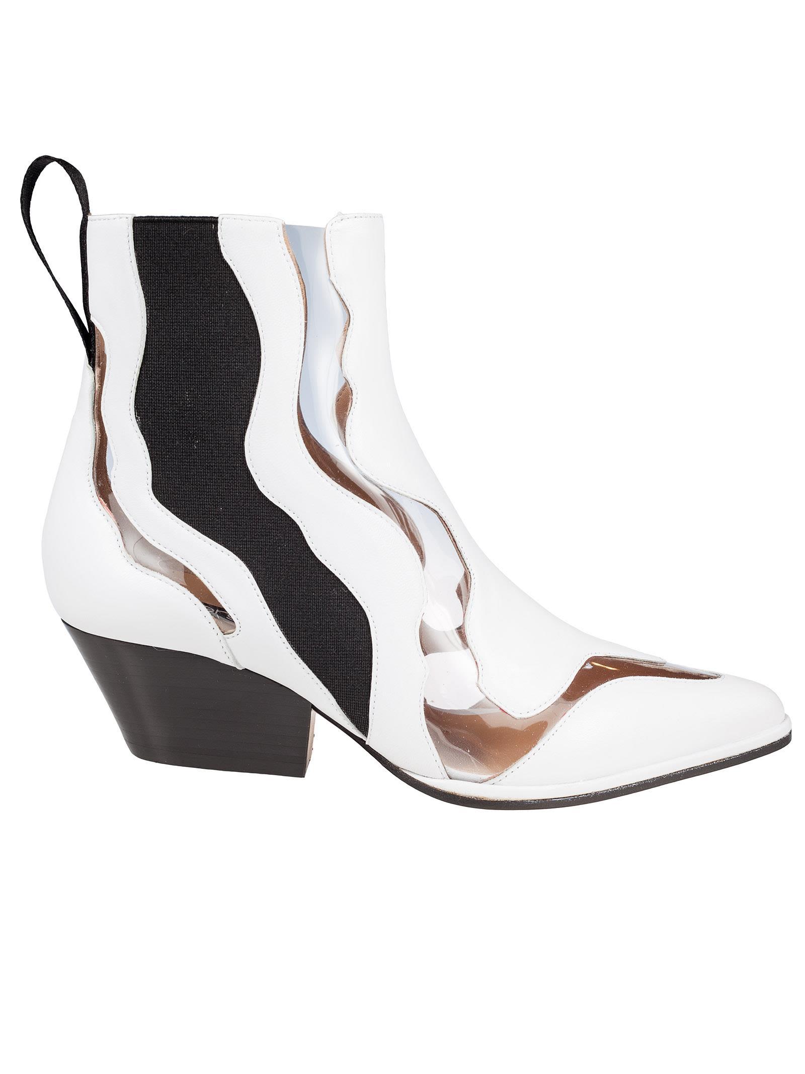 sergio rossi white boots