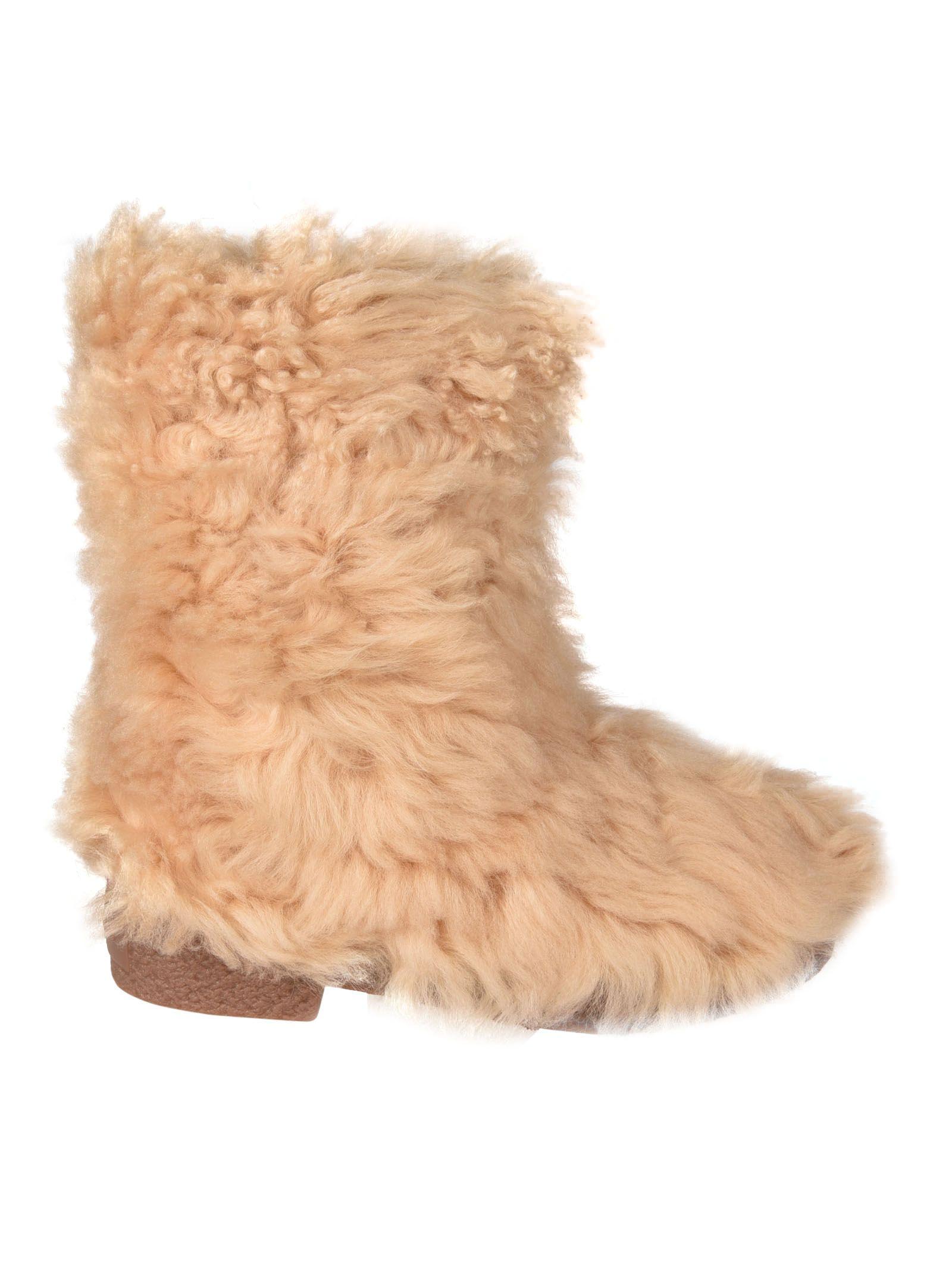 saint laurent fur boots