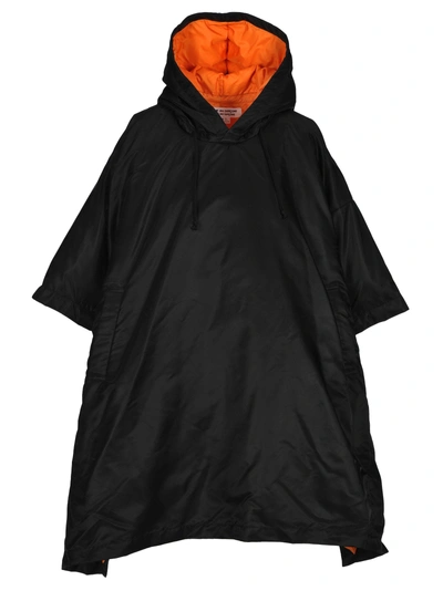 Shop Comme Des Garçons Comme Des Garçons Oversize Dhodeed Cape In Black Orange