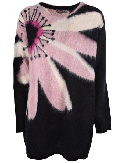 Shop Valentino Sweater In Xdblack Daisy