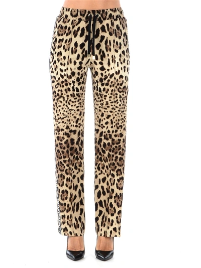 Shop Dolce & Gabbana Trousers In Leopardato