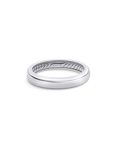 Shop David Yurman Men's Streamline Thin Gray Titanium Band Ring In Charcoal