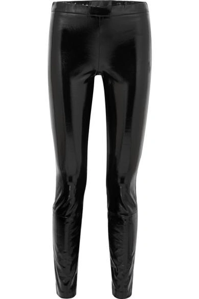 Shop Haider Ackermann Patent-leather Leggings In Black