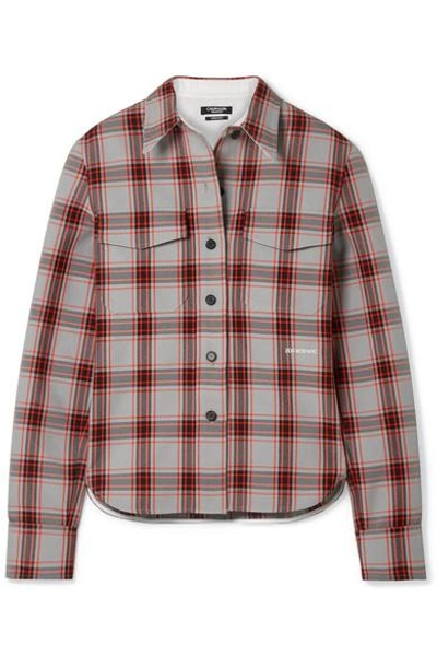 Shop Calvin Klein 205w39nyc Checked Twill Shirt In Red
