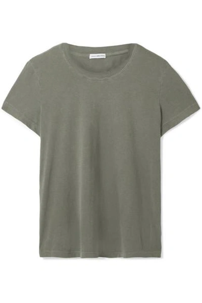 Shop James Perse Vintage Boy Cotton-jersey T-shirt In Army Green