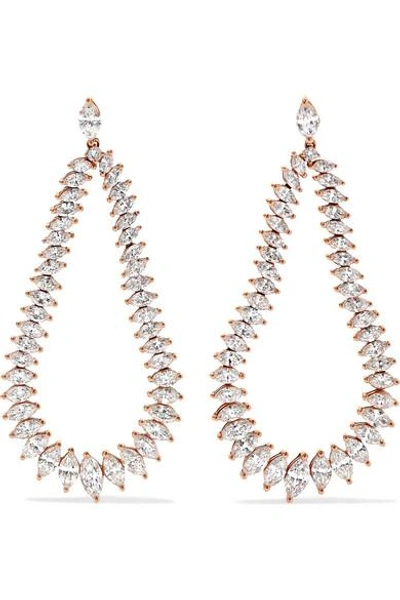 Shop Anita Ko Eternity 18-karat Rose Gold Diamond Earrings