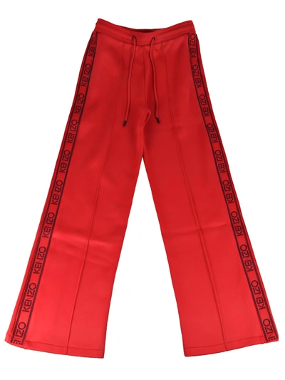 Shop Kenzo Logo Track Pants In Red