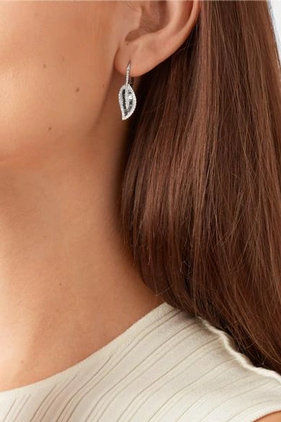 Shop Anita Ko 18-karat White Gold Diamond Earrings