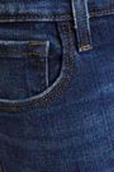 Shop J Brand Cropped High-rise Slim-leg Jeans In Mid Denim
