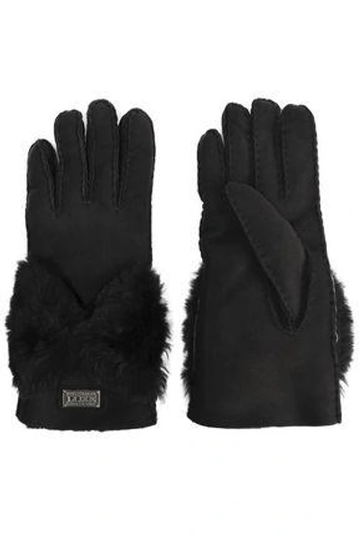 Shop Australia Luxe Collective Woman Shearling Gloves Black