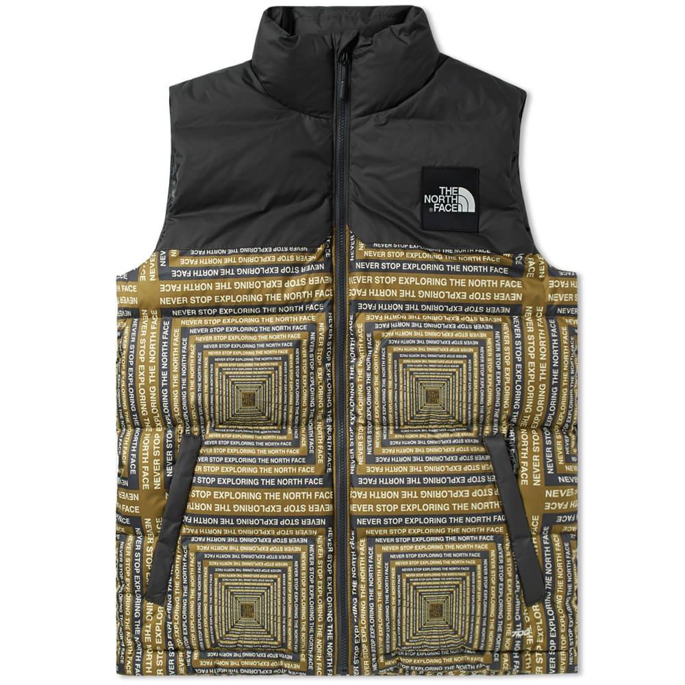 north face gilet green