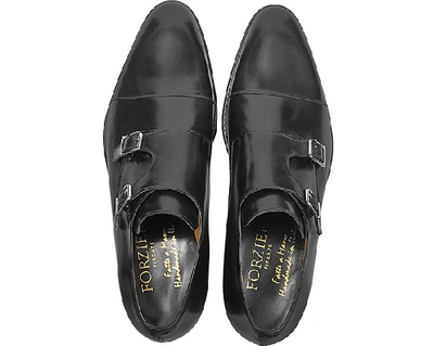 Shop Gucci Shoes Italian Handcrafted Black Leather Monk Strap Shoes