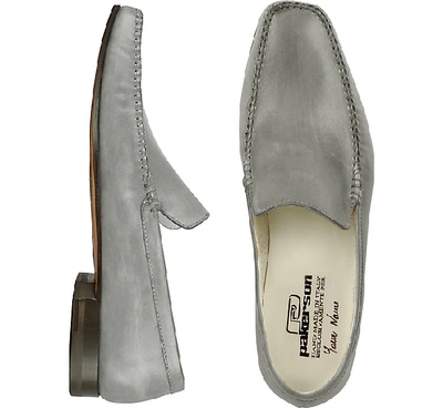 Shop Gucci Shoes Gray Italian Handmade Leather Loafer Shoes