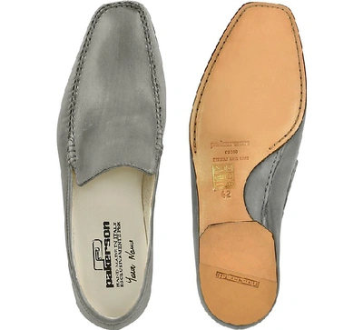 Shop Gucci Shoes Gray Italian Handmade Leather Loafer Shoes