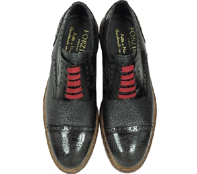 Shop Gucci Shoes Italian Handcrafted Smoke Black And Graphite Leather Derby Shoe
