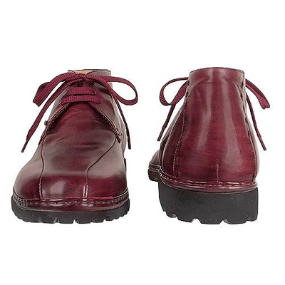 Shop Gucci Shoes Burgundy  Handmade Italian Leather Ankle Boots