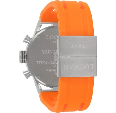 Shop Locman Designer Men's Watches Montecristo Stainless Steel And Titanium Case Men's Watch In Orange