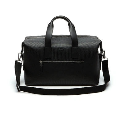 Lacoste Men's Chantaco Matte Piqué Leather Weekend Bag In Black | ModeSens