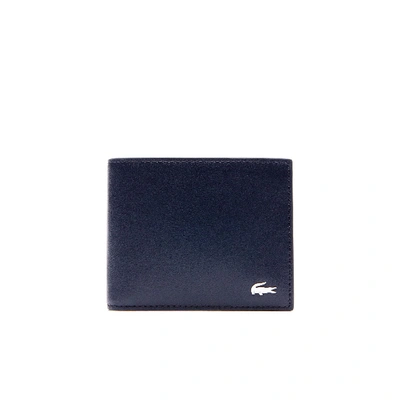 Shop Lacoste Men's Fitzgerald Leather 6-card Wallet - One Size In Blue
