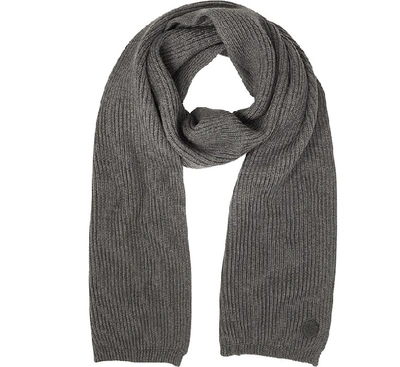Shop Dsquared2 Men's Scarves Solid Wool Knit Men's Long Scarf In Gray