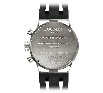 Shop Locman Designer Men's Watches Montecristo Black Pvd Stainless Steel & Titanium Chronograph Men's Watch In Noir