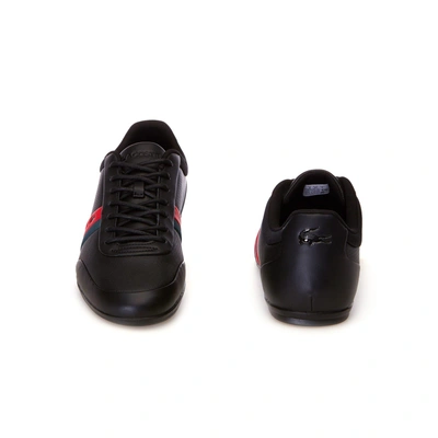 Shop Lacoste Men's Storda Sneaker In Black/red