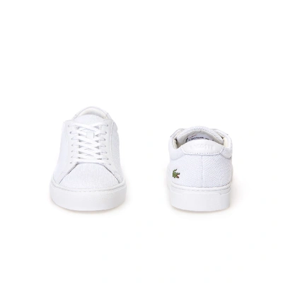 Shop Lacoste Men's L.12.12 Textile Sneakers In White