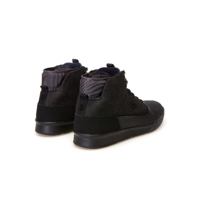 Lacoste Men s Explorateur Hydro Leather Boots In Black Grey