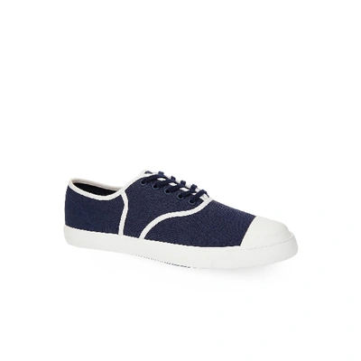 Shop Lacoste Men's Rene 85th Anniversary Canvas Sneakers In Nvy/wht