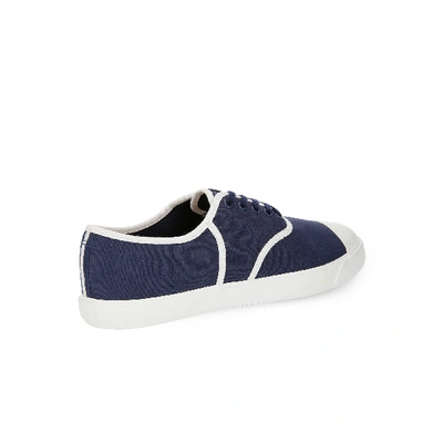 Shop Lacoste Men's Rene 85th Anniversary Canvas Sneakers In Nvy/wht