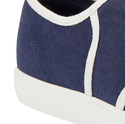 Shop Lacoste Men's Rene 85th Anniversary Canvas Sneakers In Nvy/wht