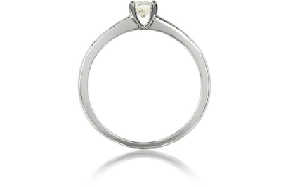 Shop Gucci Designer Rings 0.23 Ctw Diamond 18k White Gold Solitaire Vanity Ring In Blanc