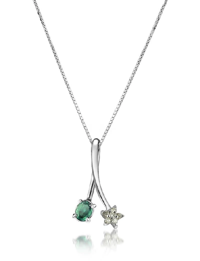Shop Gucci Designer Necklaces Diamond Star And Emerald 18k Gold Pendant Necklace