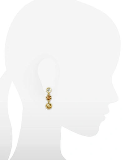 Shop Gucci Designer Earrings Three-tone Drop Earrings