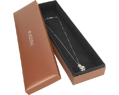 Shop Gucci Designer Necklaces Diamond & 18k Gold Seahorses Pendant Necklace In Blanc & Or