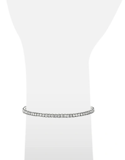 Shop Gucci Designer Bracelets White Diamond Eternity 18k Gold Tennis Bracelet