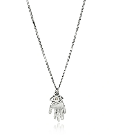 Shop Bjorg Designer Necklaces The Age The Lightning The Hand The Eye Necklace In Argent