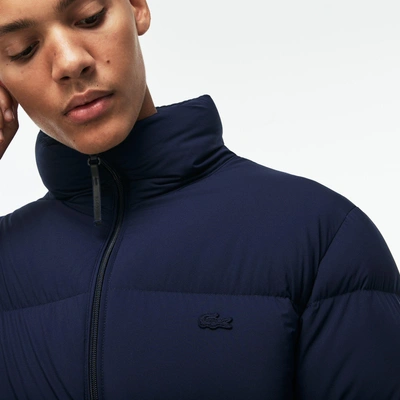 Lacoste Men's Motion Concealed Hood Quilted Jacket In Dark Navy Blue |  ModeSens