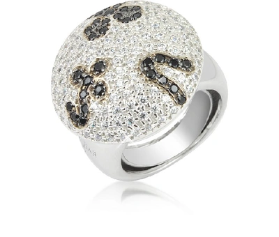 Shop Gucci Designer Rings Black And White Fashion Ring In Argenté