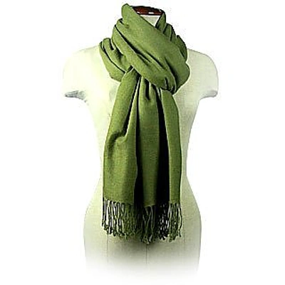 Shop Gucci Scarves Olive Green Pashmina Shawl