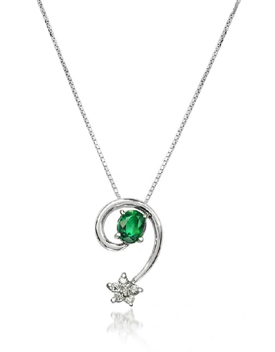 Shop Gucci Designer Necklaces Emerald And Diamond Star 18k Gold Pendant Necklace