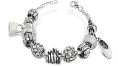 Shop Gucci Designer Bracelets Sterling Silver Milan Charm Bracelet In Argenté