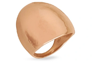 Shop Gucci Designer Rings Elena - Chiseled 18k Rose Gold Shield Ring
